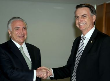 Bolsonaro fará extraordinário governo, afirma Temer
