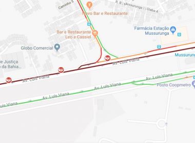 Acidente com sete veículos congestiona Av. Luís Viana; não há feridos