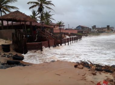 Mesmo com ciclone no mar, Defesa Civil alerta para possível ressaca nas cidades do sul