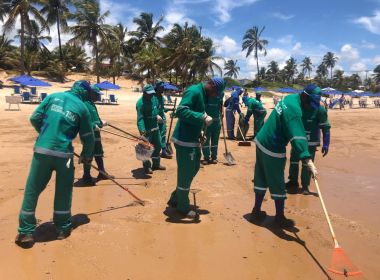 Manchas de óleo são encontradas novamente em praias de Salvador