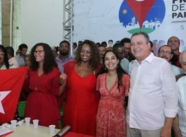  Major Denice recebe 'afagos' da militância petista em evento da sigla na capital 