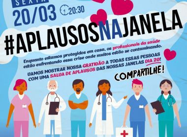 #AplausosNaJanela: Corrente nas redes sociais promete homenagear médicos