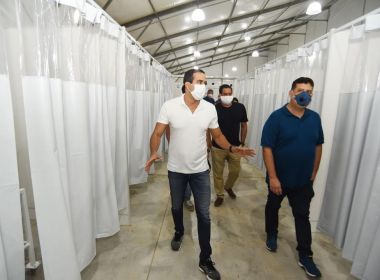 Bruno Reis vistoria obras do hospital de campanha do Wet’n Wild