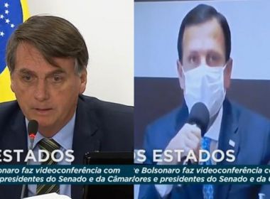 Após bate-boca, Bolsonaro e João Doria trocam afagos em nova reunião