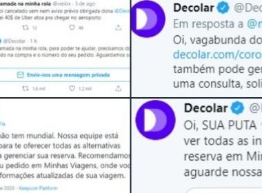 Perfil da Decolar nas redes socias faz ataques a usuários ao responder marcações