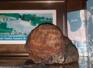 Relíquia: Bala de canhão com mais de 100 anos é encontrada no Brasil 