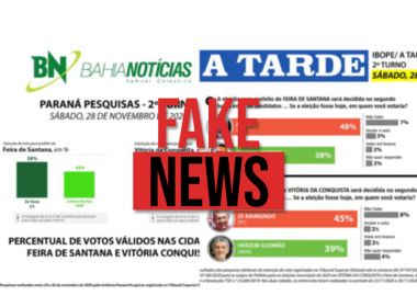 Pesquisa falsa do Bahia Notícias e Jornal A Tarde circula em Feira de Santana