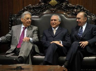 FHC, Temer e Sarney serão garotos-propaganda da Coronavac