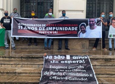 Colombiano e Catarina: Família e amigos do casal protestam contra morosidade de processo