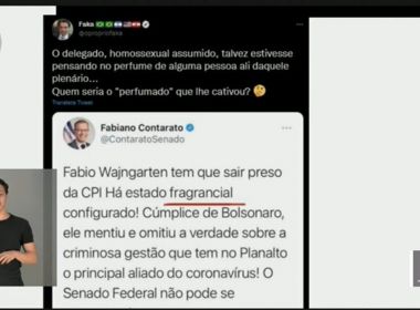 Senador rebate ofensa homofóbica de depoente da CPI, que pede desculpas