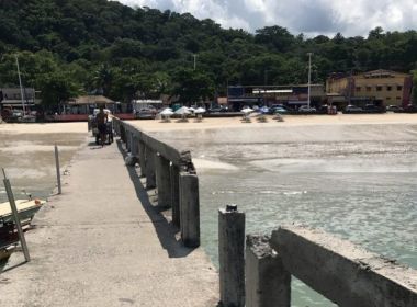 Vídeo: Parte do Terminal Marítimo de São Tomé de Paripe desaba