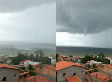 VÍDEO: Bom Jesus dos Pobres: Tromba d'água é vista e especialista alerta para riscos