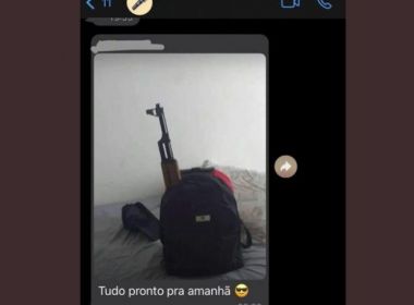 Adolescente posta foto de fuzil em grupo e ameaça massacre em escola de Goiás 
