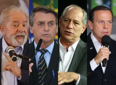 Pesquisa Ipespe: Lula tem 44% e Bolsonaro 31%; Ciro soma 8% e Doria apresenta 3%