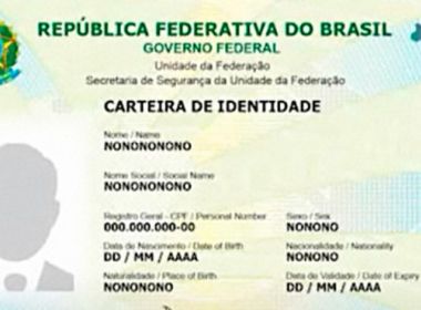 Brasileiros poderão emitir nova carteira de identidade na semana que vem