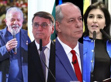 Lula tem 51%, Bolsonaro 37%, Ciro 5% e Tebet 5%, diz Ipec
