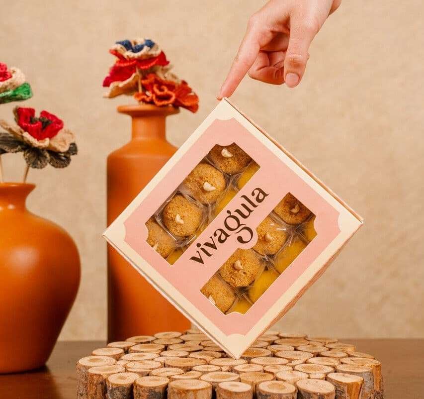 Caixa de presentes com brigadeiros da Viva Gula