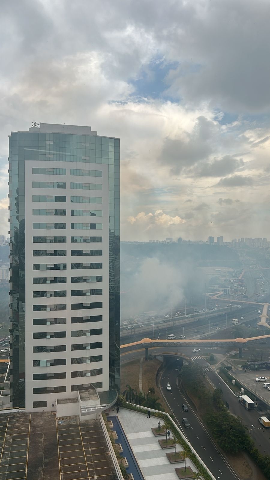 VÍDEO: Incêndio é registrado em área de vegetação na Avenida ACM 