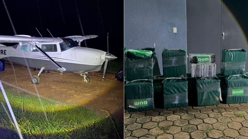 PM apreende 515 quilos de cocaína após avião fazer pouso forçado no interior do Maranhão