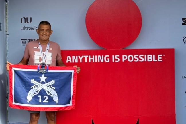 Tenente-coronel da PM da Bahia completa terceiro Ironman em 6 anos e leva esposa para a primeira prova: 