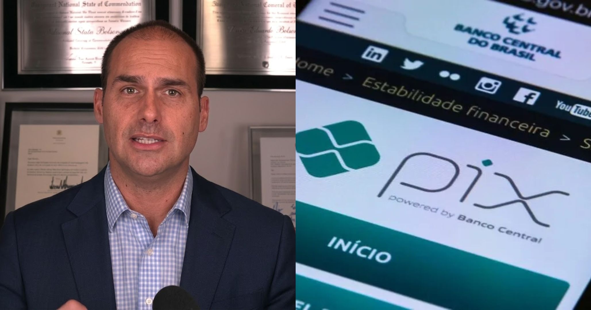 VÍDEO: Eduardo Bolsonaro sugere que o Brasil abandone Pix e adote sistema dos EUA para facilitar negociações