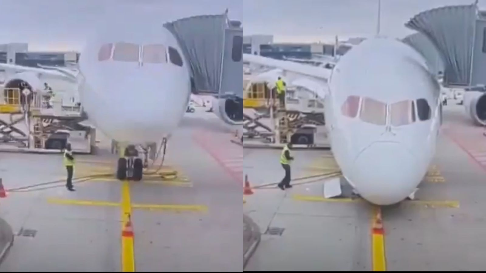 VÍDEO: Acidente com trem de pouso de avião deixa funcionários feridos em aeroporto na Alemanha