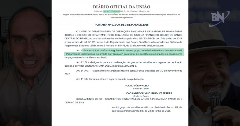 Reunião ilustrativa sobre a discussão do Pix