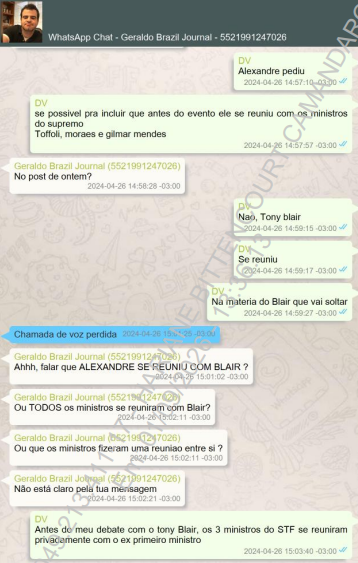 A pedido de Moraes, Vorcaro pediu a jornalista que incluísse encontro do STF com Tony Blair em matéria 5 Captura%20de%20tela%202026 09 01%20161753