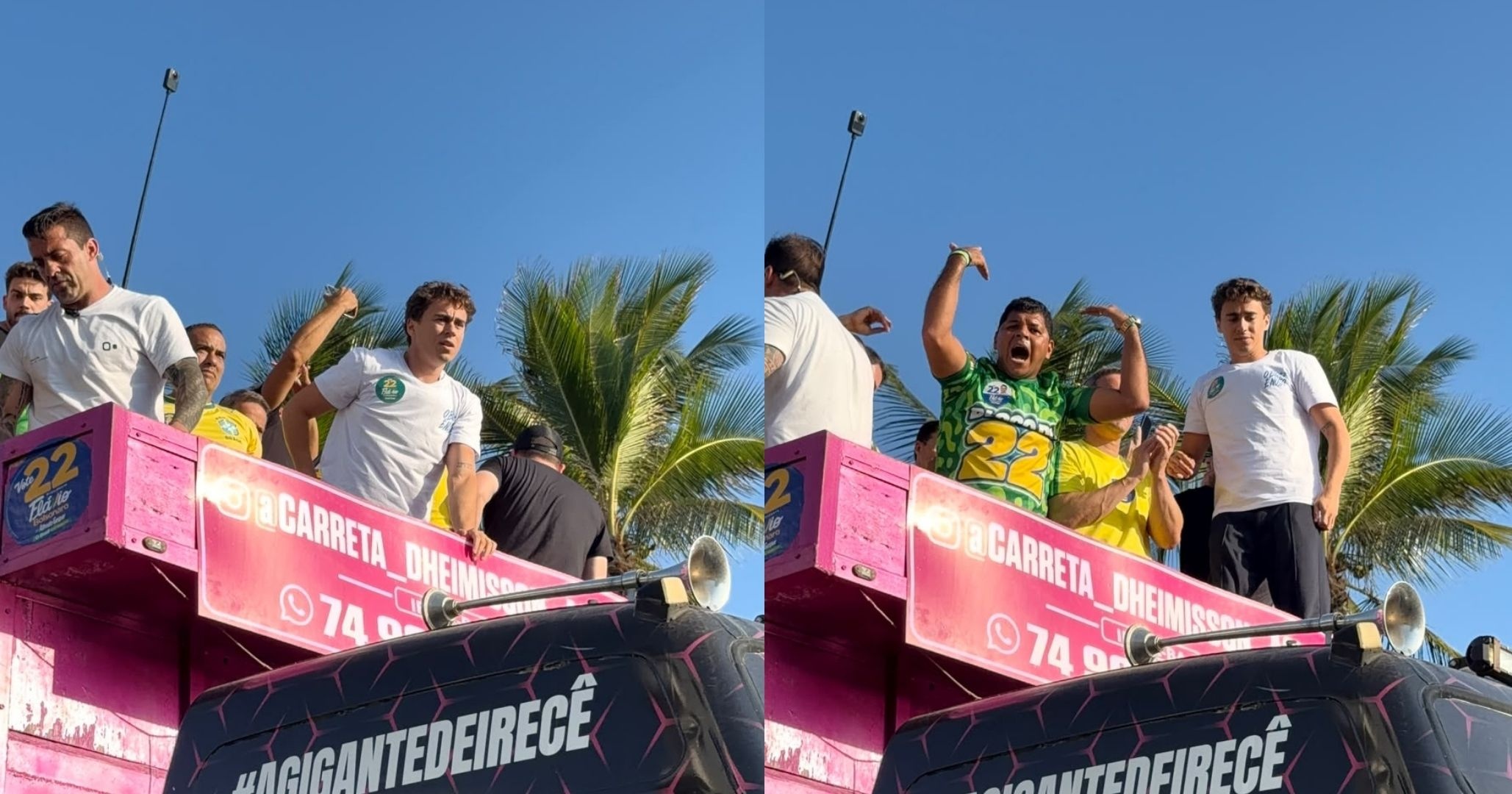 VÍDEO: Nikolas Ferreira lidera clamor bolsonarista em ato na Barra: “Lula ladrão, seu lugar é na prisão”
