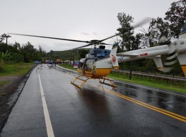Fruto de convênio com PRF, Samu 192 realiza resgates com auxílio de helicóptero
